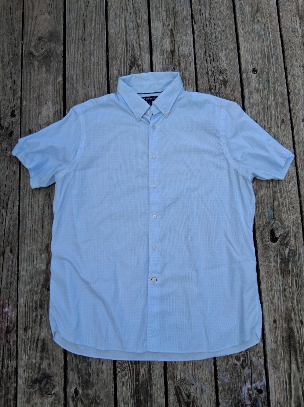 Daniel Cremieux Light Blue Short Sleeve Button-Down Shirt